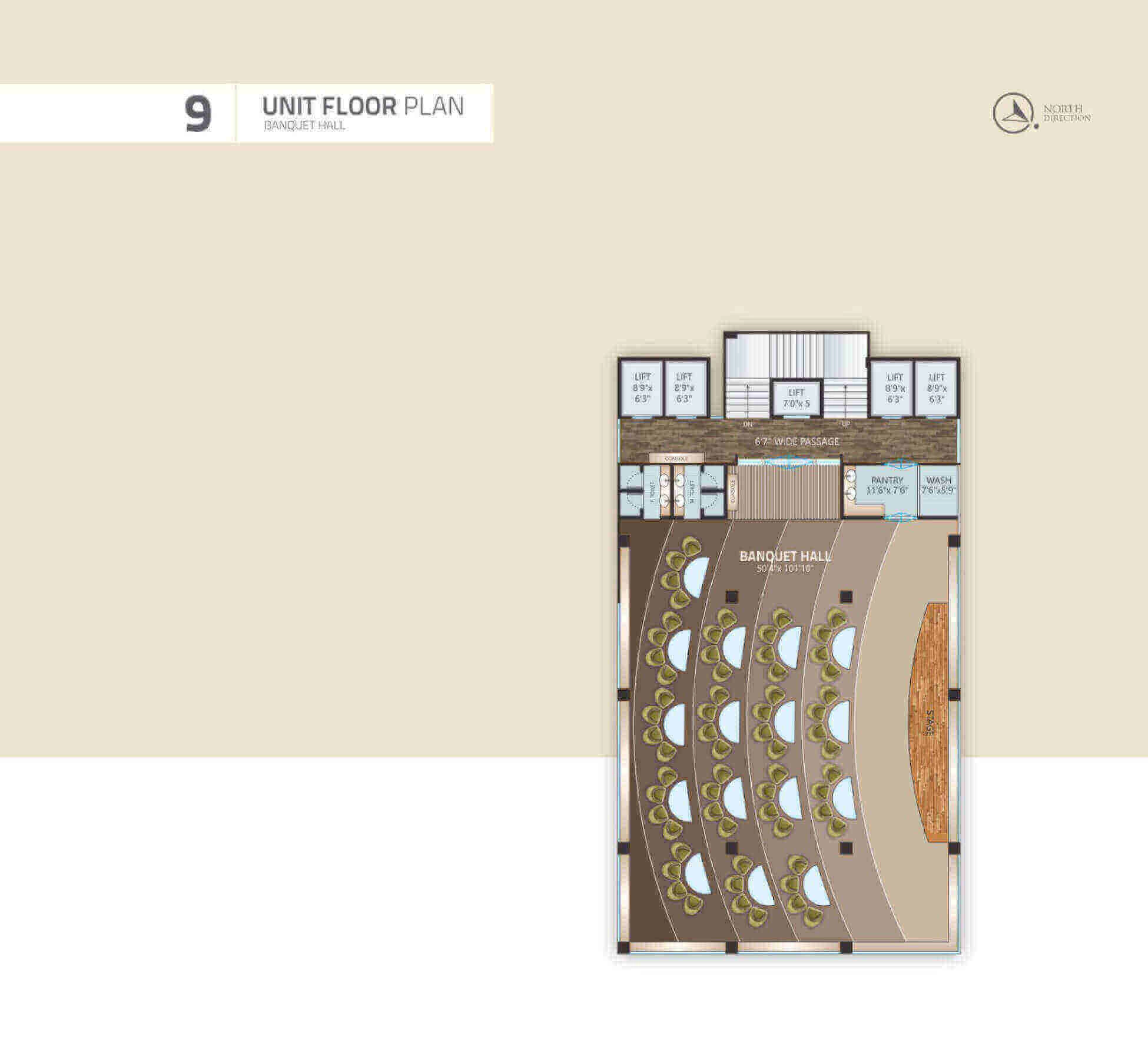 Velly Belly Club banquet hall unit floor plan layout