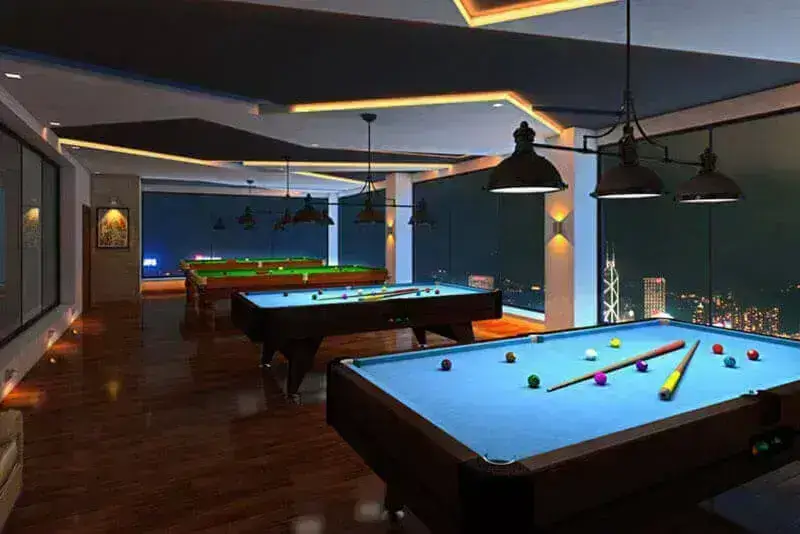 Billiards and Pool Table Games Room at Velly Belly Club