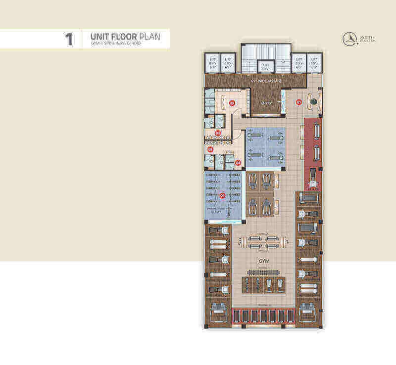 Velly Belly Club fitness gym unit floor plan layout