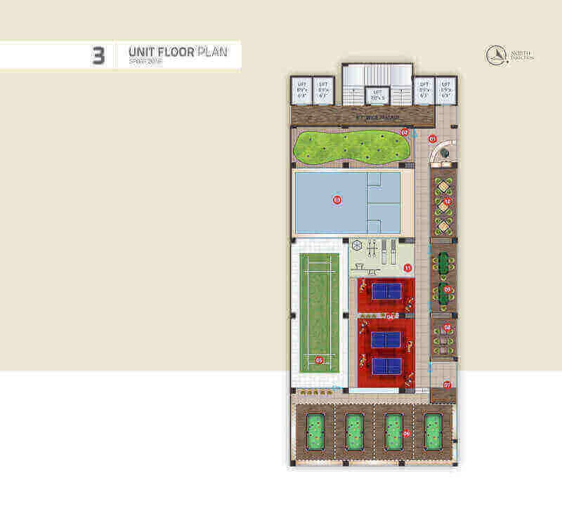 Velly Belly Club sports facility unit floor plan layout
