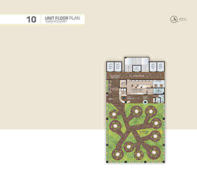 Velly Belly Club terrace restaurant unit floor plan layout